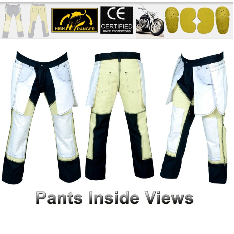 Mens Motorcycle Jeans Armored Denim Cargo Biker Zambia - View #9